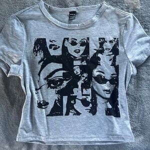 SHEIN Light Gray Casual Tee